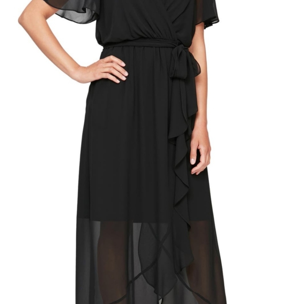 SL Fashions Black High Low Dress